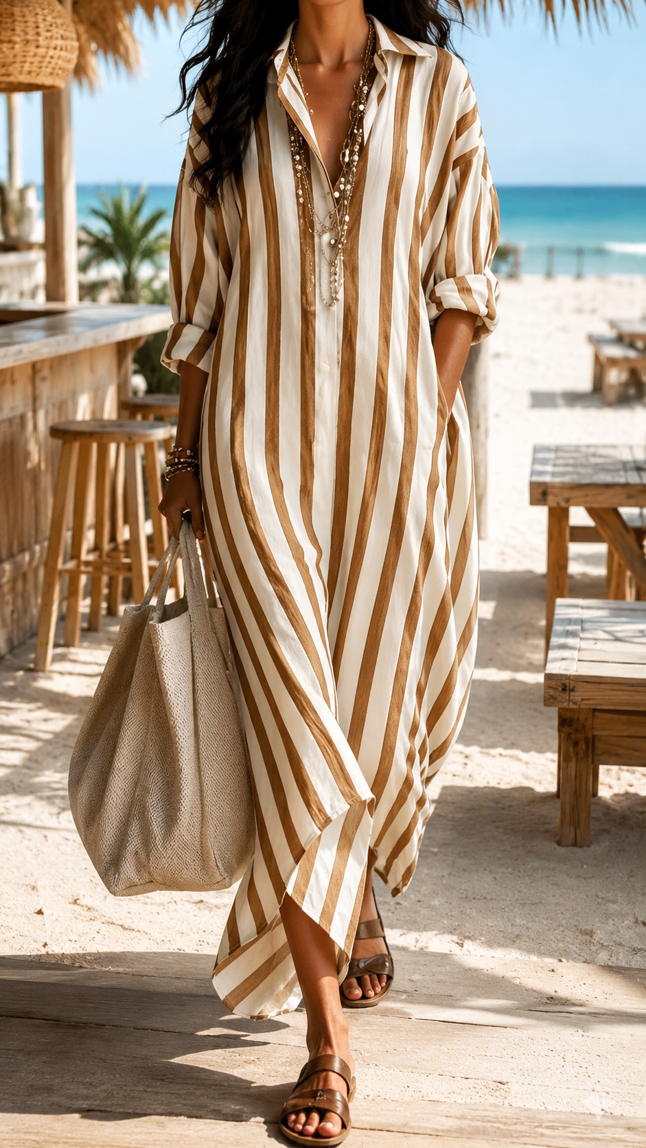 Brown striped / 3XL