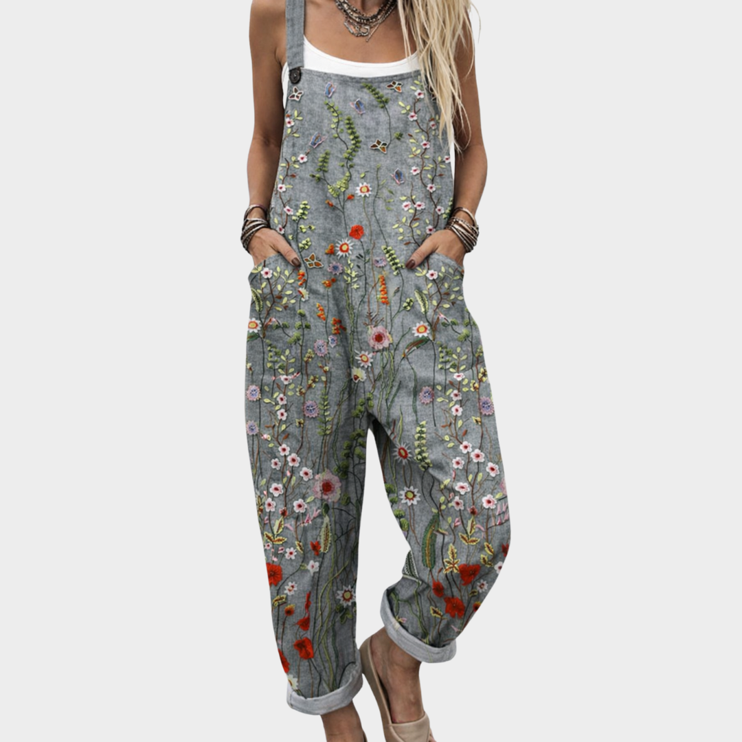 Gray / Floral / 3XL